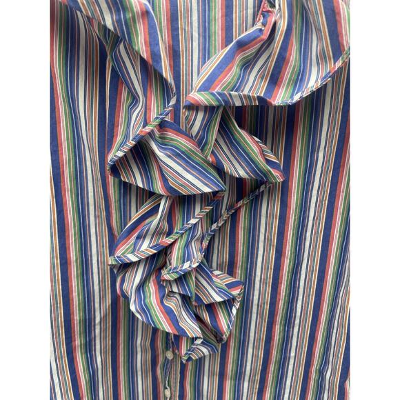 Vintage American Living Women's ruffled cotton blouse Size Large - Picture 2 of 11